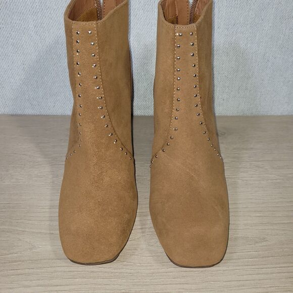 Mi.iM Brown Ankle Booties with Stud Detail - Picture 7 of 11